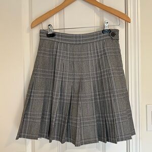 Maje "Jalaime" Pleated Plaid Skort, French Sz 40